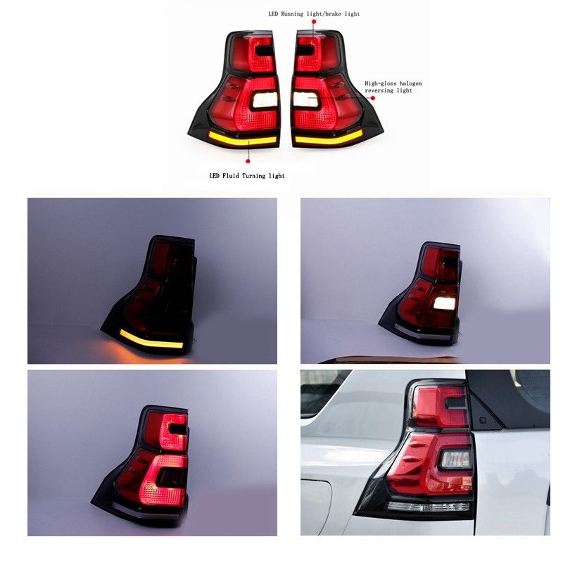 Red 4x4 LED Car Tail Lights For Toyota  Landcruiser Prado 2018 FJ150 / Auto Rear Light